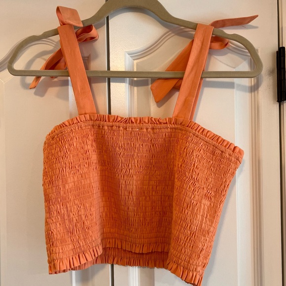 Peach Smocked Top